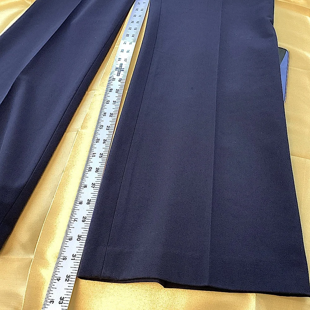 MICHAEL KORS GRAMERCY FLARED LEG PANTS BLACK SZ 10 - Picture 10 of 12